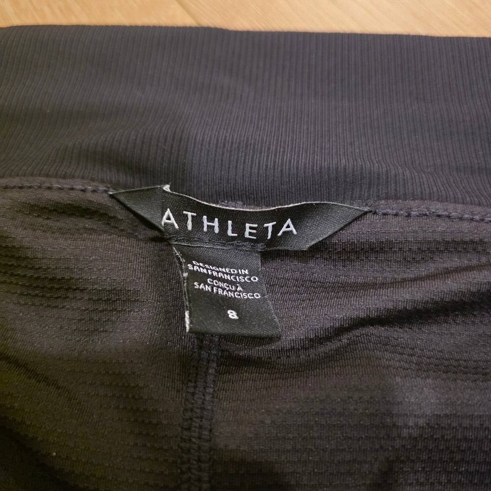 Athleta Soho Skort Black Active Hiking Travel Skirt with Pockets Size 8 Tennis - Picture 2 of 9